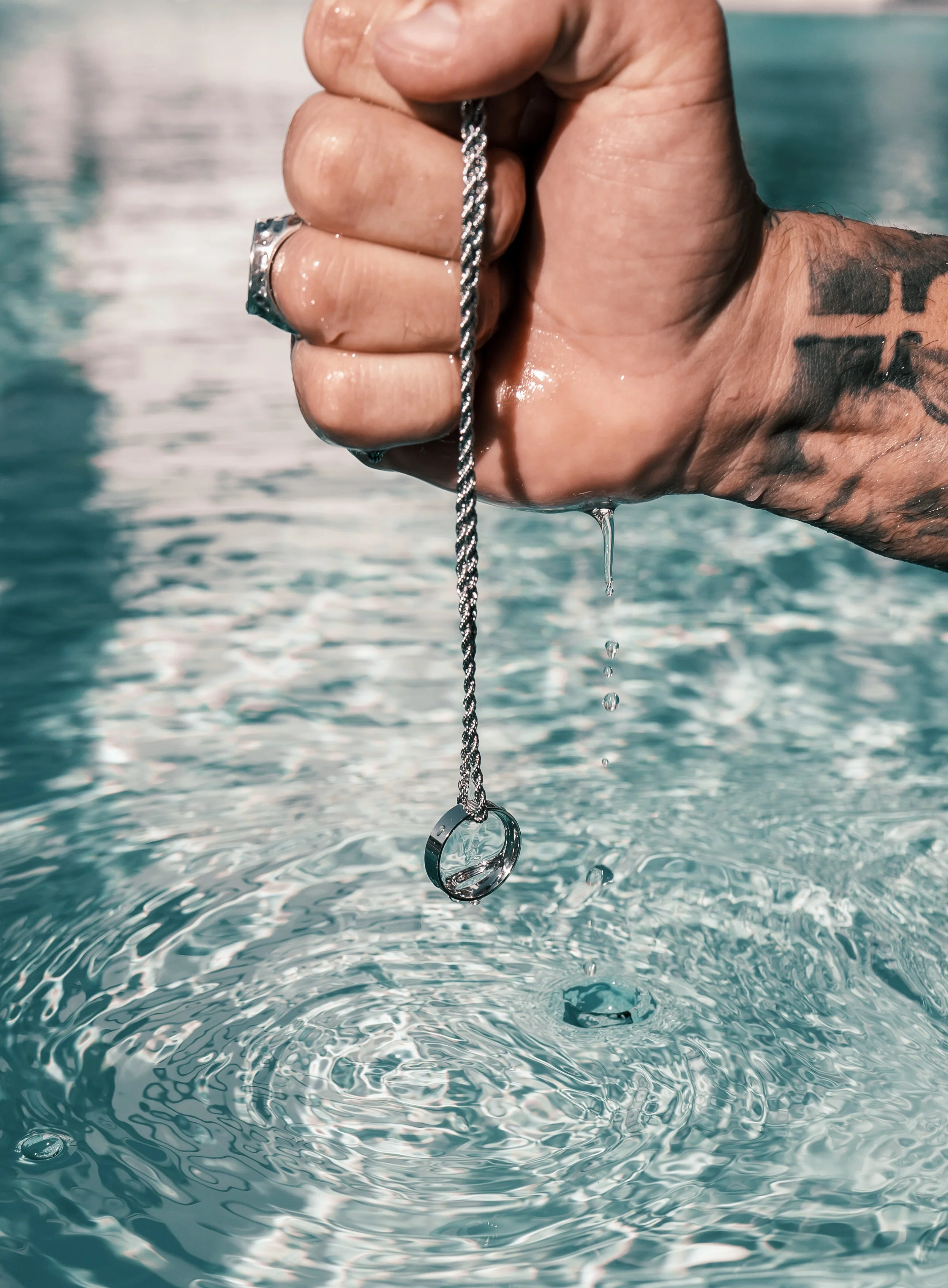 Waterproof Stainless Steel Ring Necklace for men - Image 8