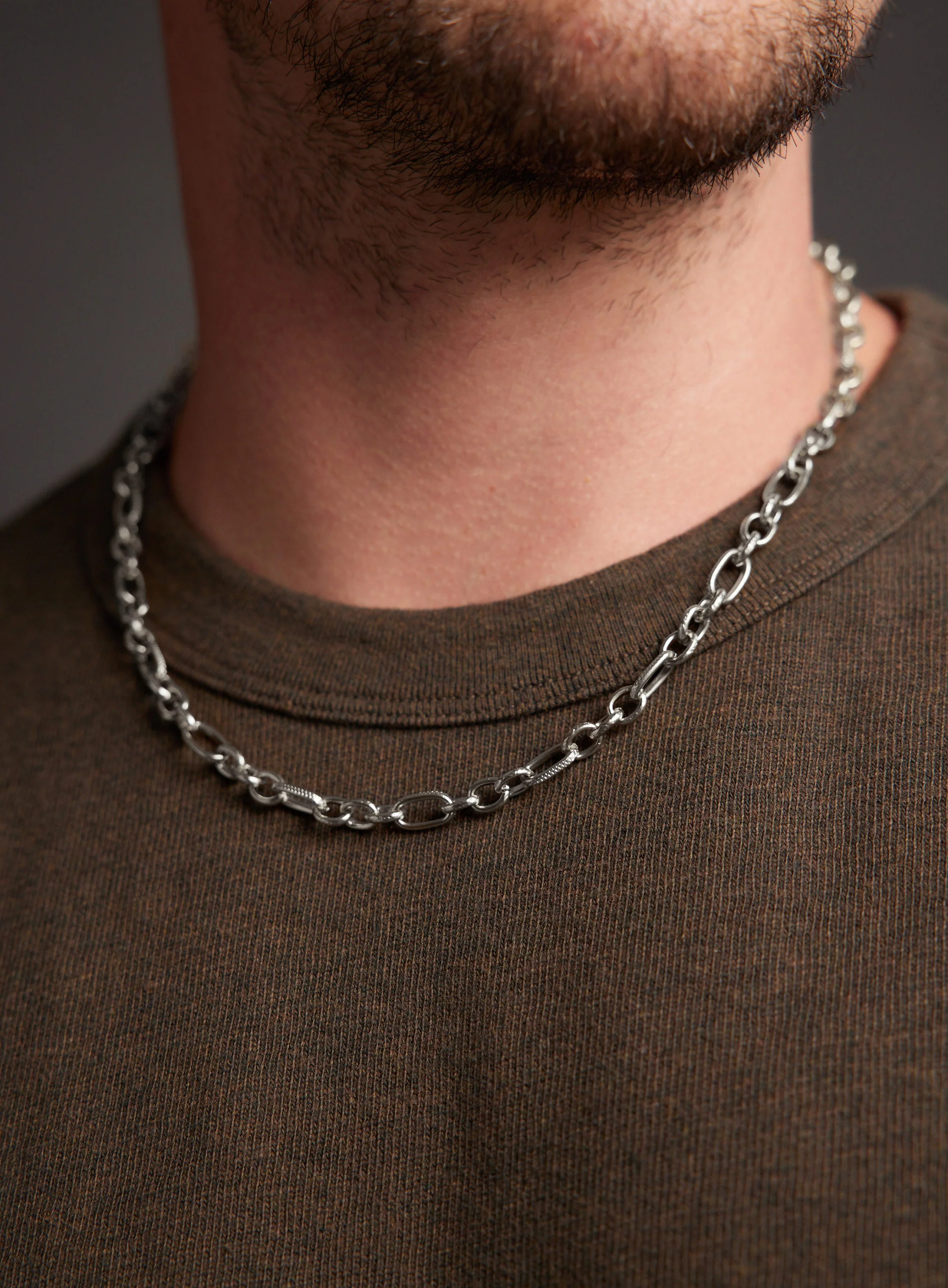 Waterproof 7mm 316L Stainless Steel Textured Cable Chain - Image 5