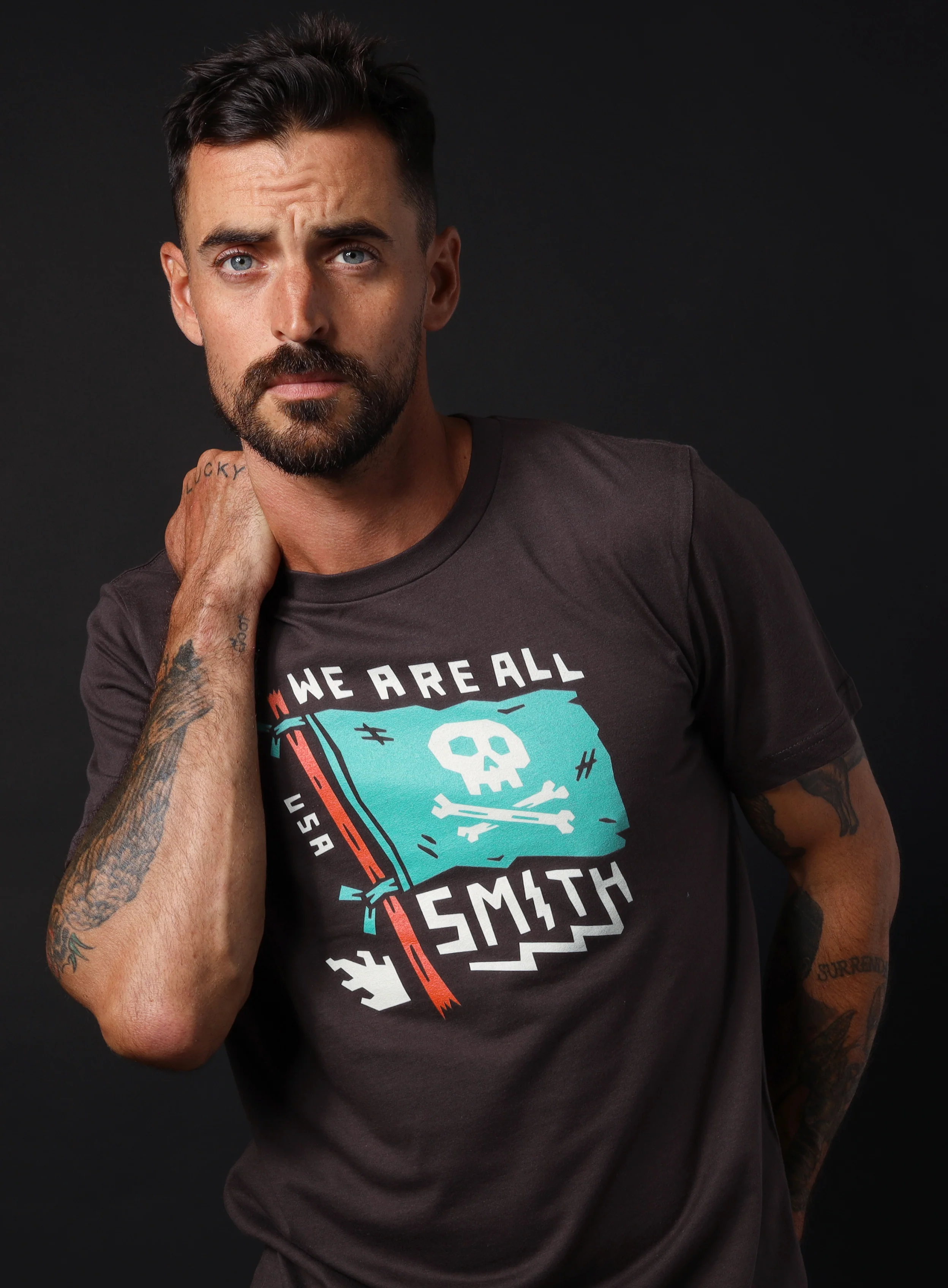 Brown We Are All Smith Banner Short Sleeve Unisex t-shirt