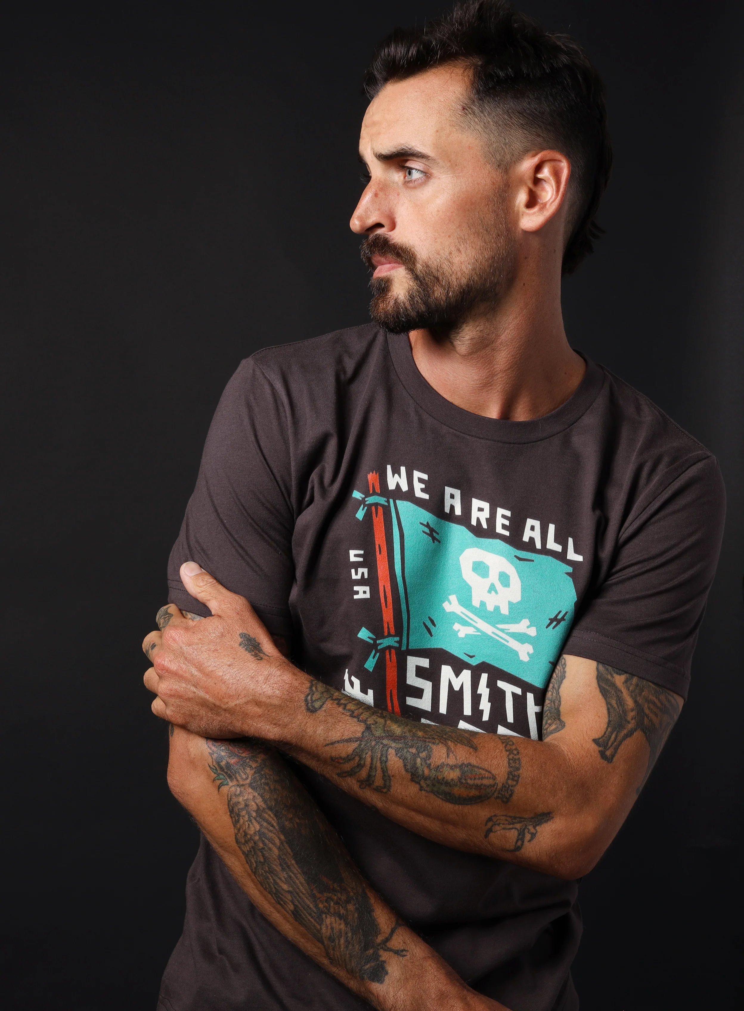 Brown We Are All Smith Banner Short Sleeve Unisex t-shirt - Image 2