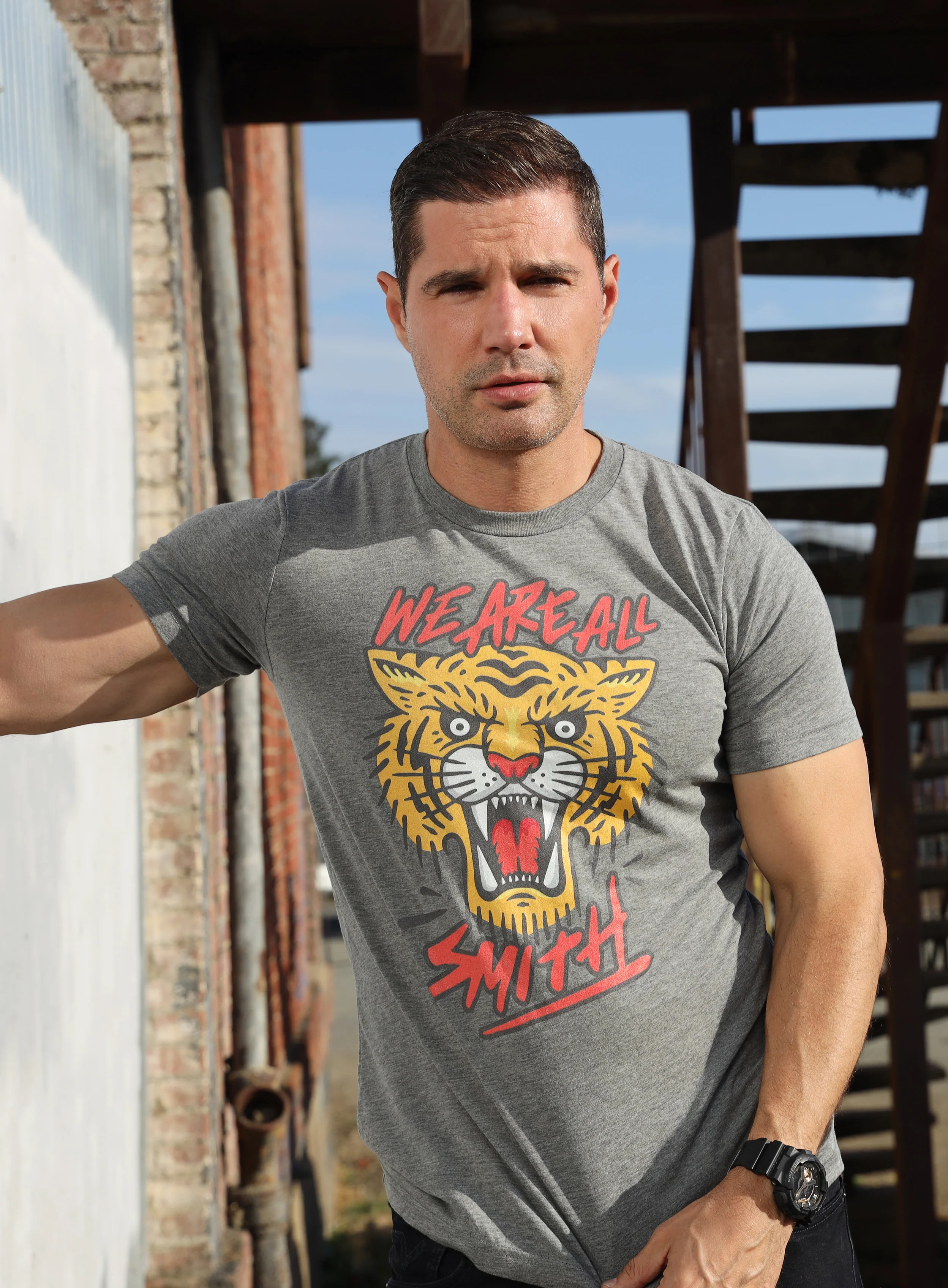We Are All Smith Tiger Gray Short sleeve t-shirt - Image 6