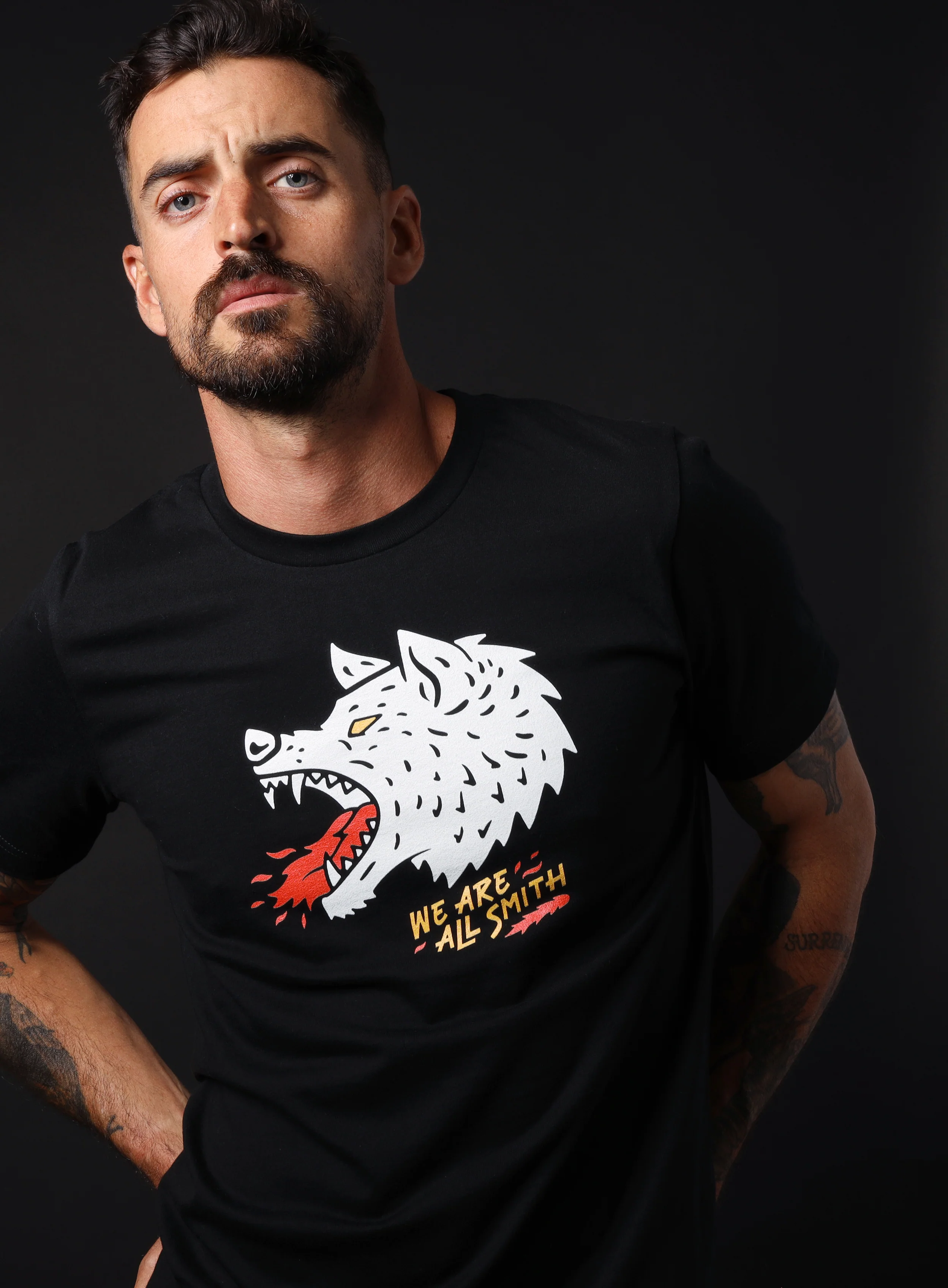 Wolfie Black Unisex Short Sleeve t-shirt - Image 7