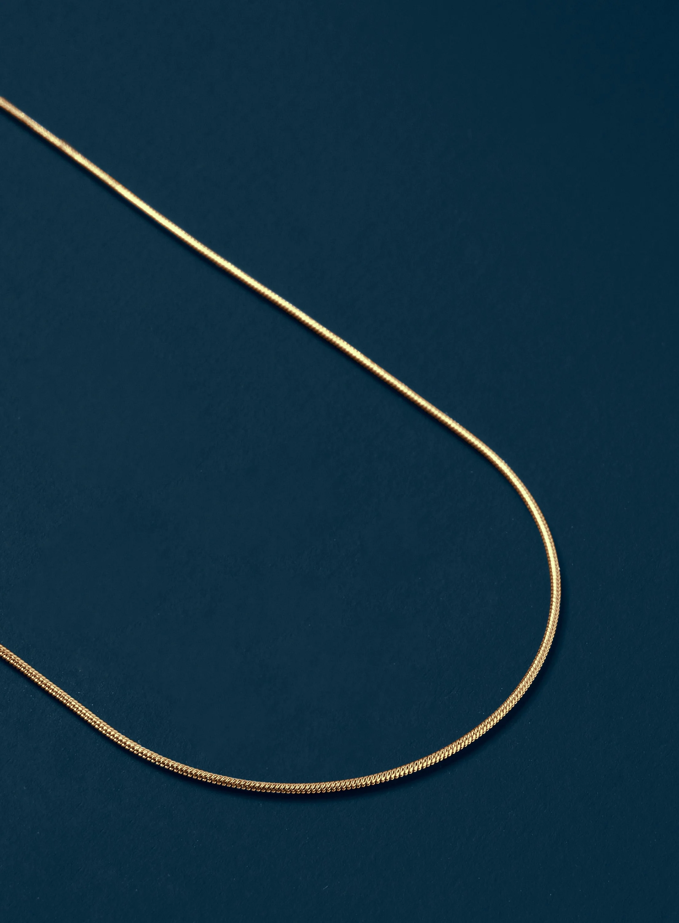 Gold Men's Necklace 1mm Snake Chain Necklace for Men - Image 4